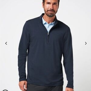 Men's Travis Mathew Navy The Heater Quarter Zip Sweater L
